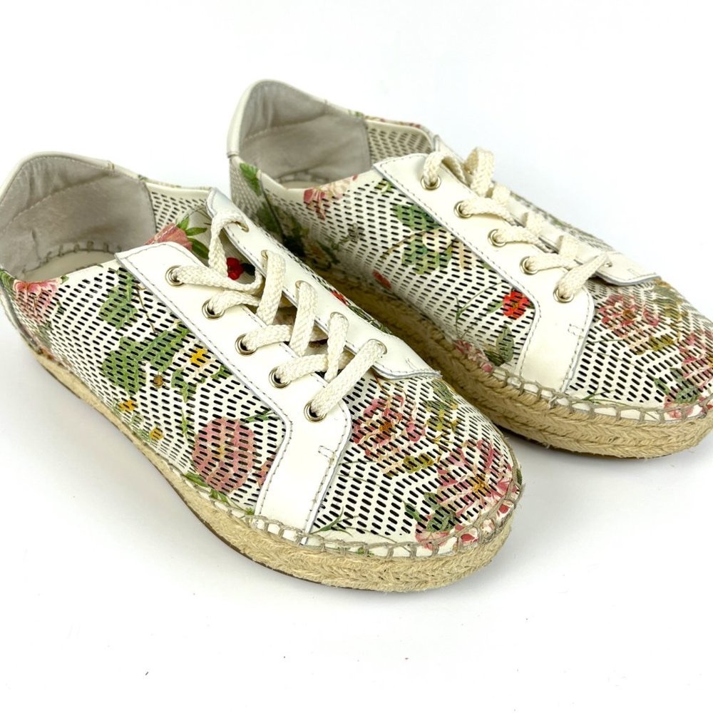 Vince Camuto Womens Joellen Espadrille ShoesFloral Lace up Jute Sole SZ …